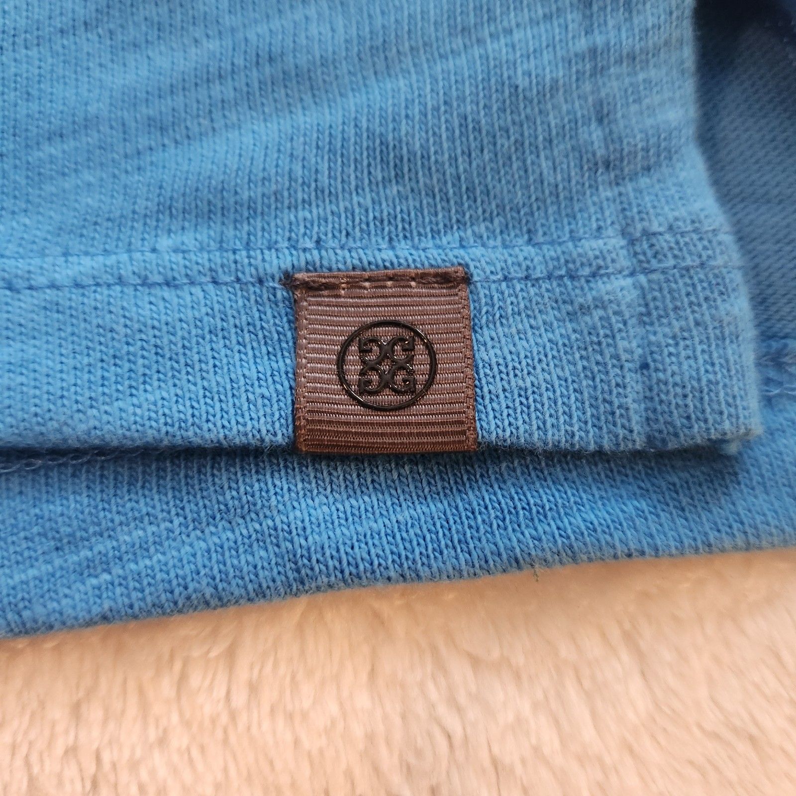 G/Fore Men’s Clubhouse Slub Cotton Golf Polo Shirt - Cerul Blue - Size Xl - Euc — image 6 of 8